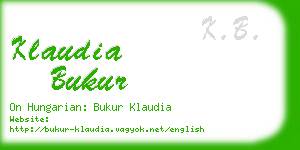 klaudia bukur business card